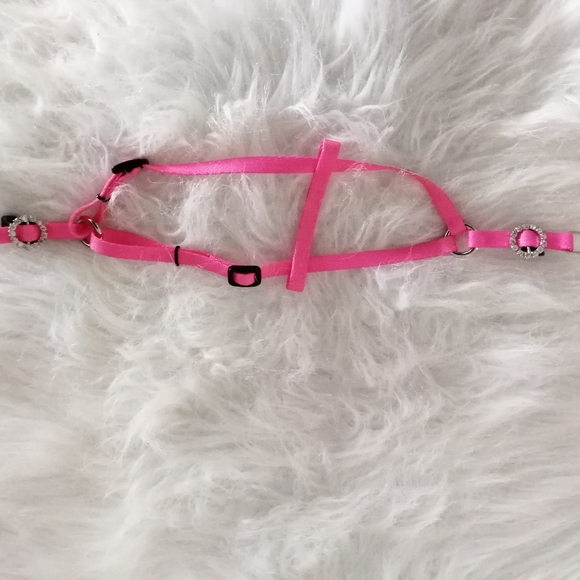 Pink Dog harness with rhinestone details - Picture 6 of 7